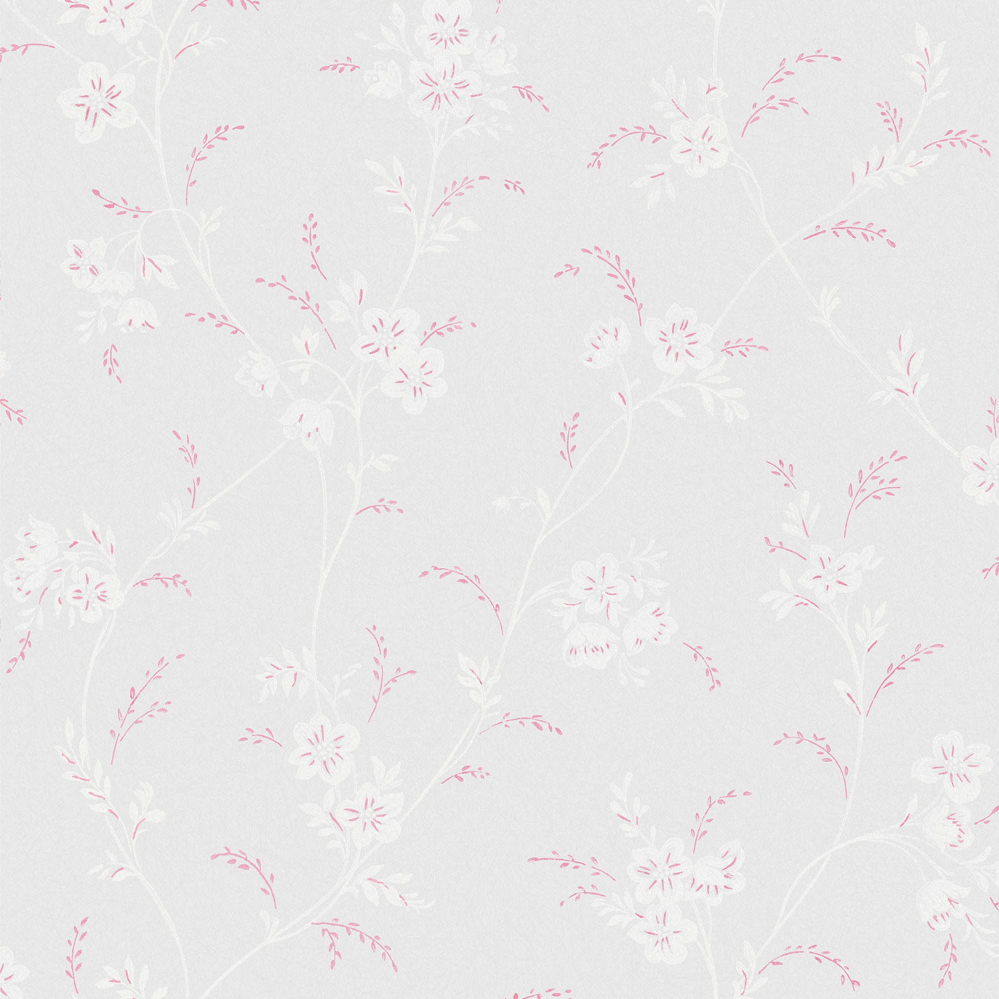 Laura Ashley Vliesbehang - Eva Floral - Sugared Grey - Grijs - 10xm52cm
