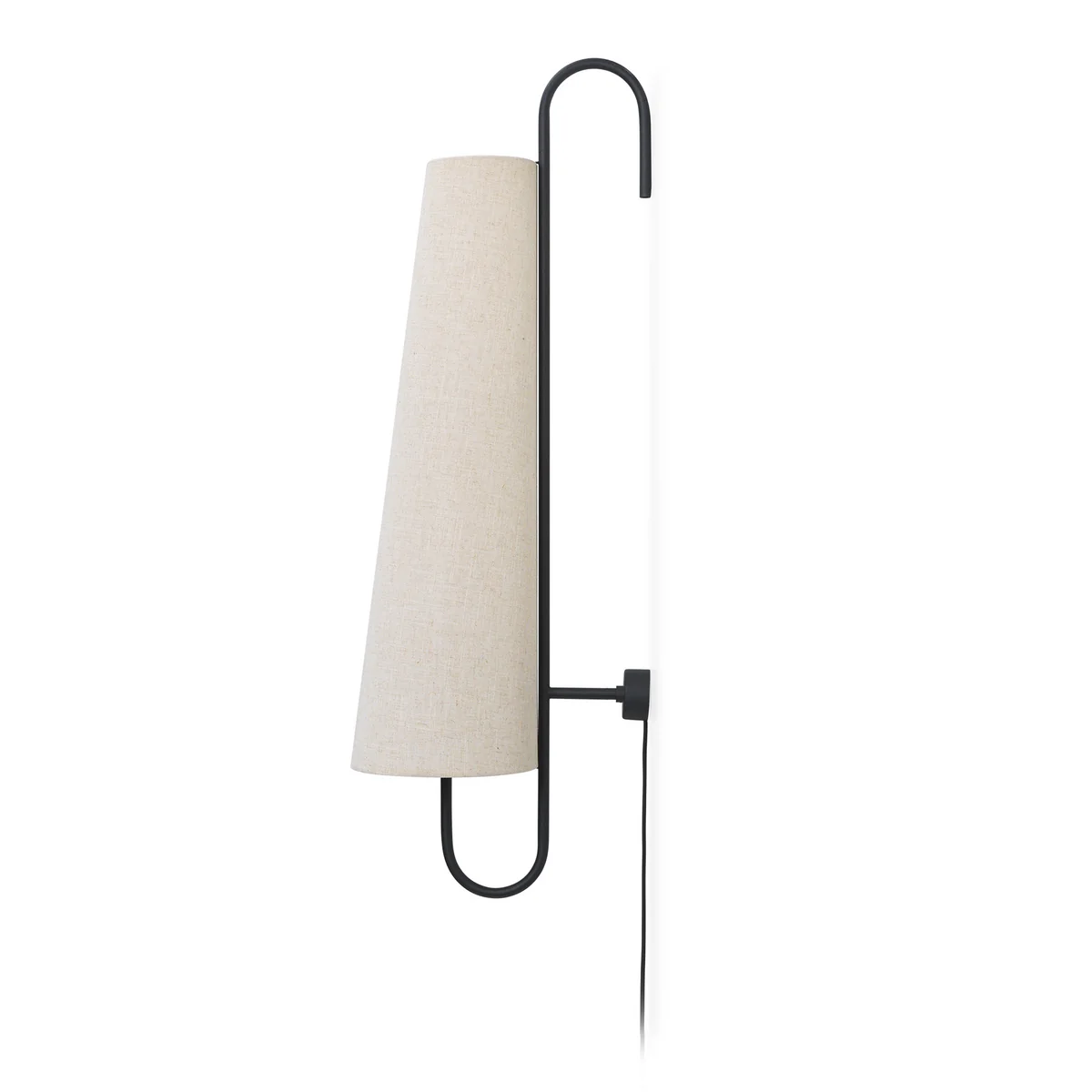 Ferm Living - Ancora Wandleuchte 100, schwarz / natur