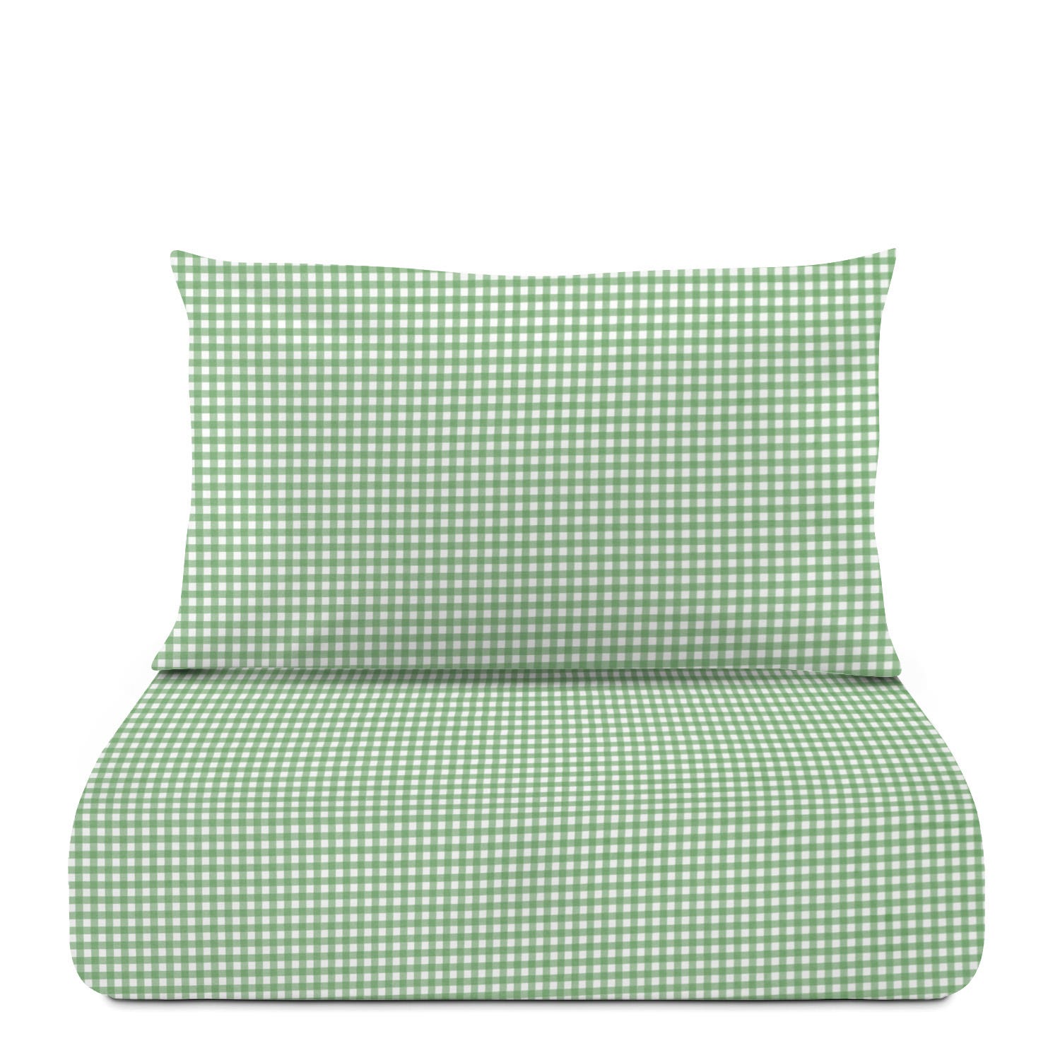 Parure copripiumino singolo quadretti verde Young