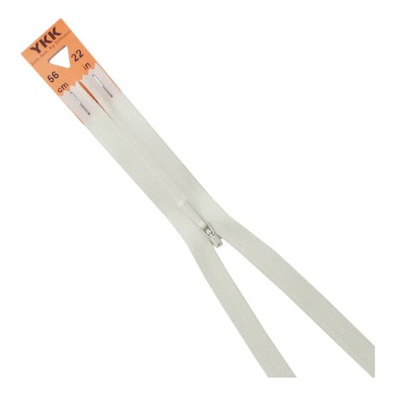 YKK Cream Concealed Zip 56cm