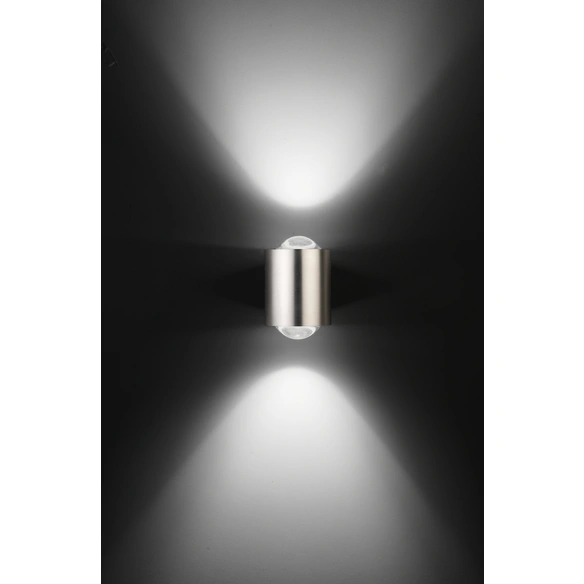 LED-Wandleuchte »POWERLENS Up & Down«, 2-flammig, nickelfarben