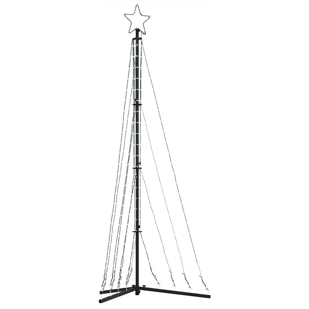 Choinka Metalowa z Lampek Sztuczna Choinka na Maszcie LED 187 cm