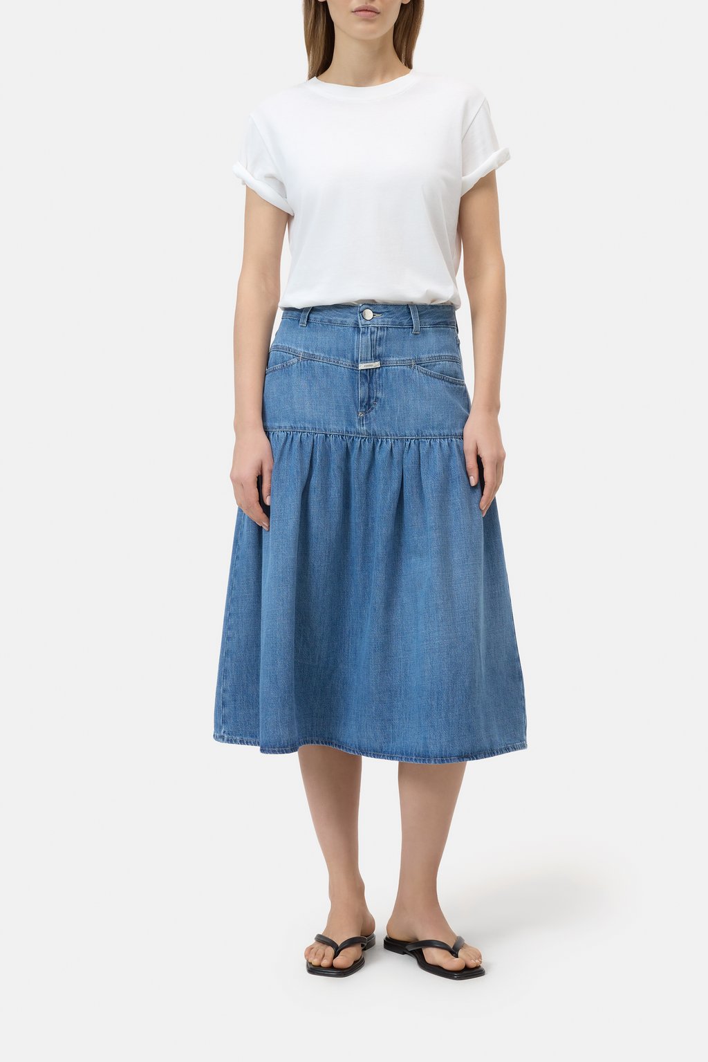 Ausgestellter Denim-Rock