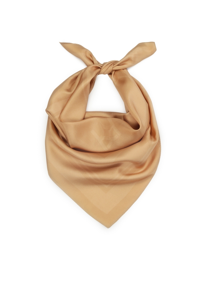 Elegant silk scarf with geometric patterns