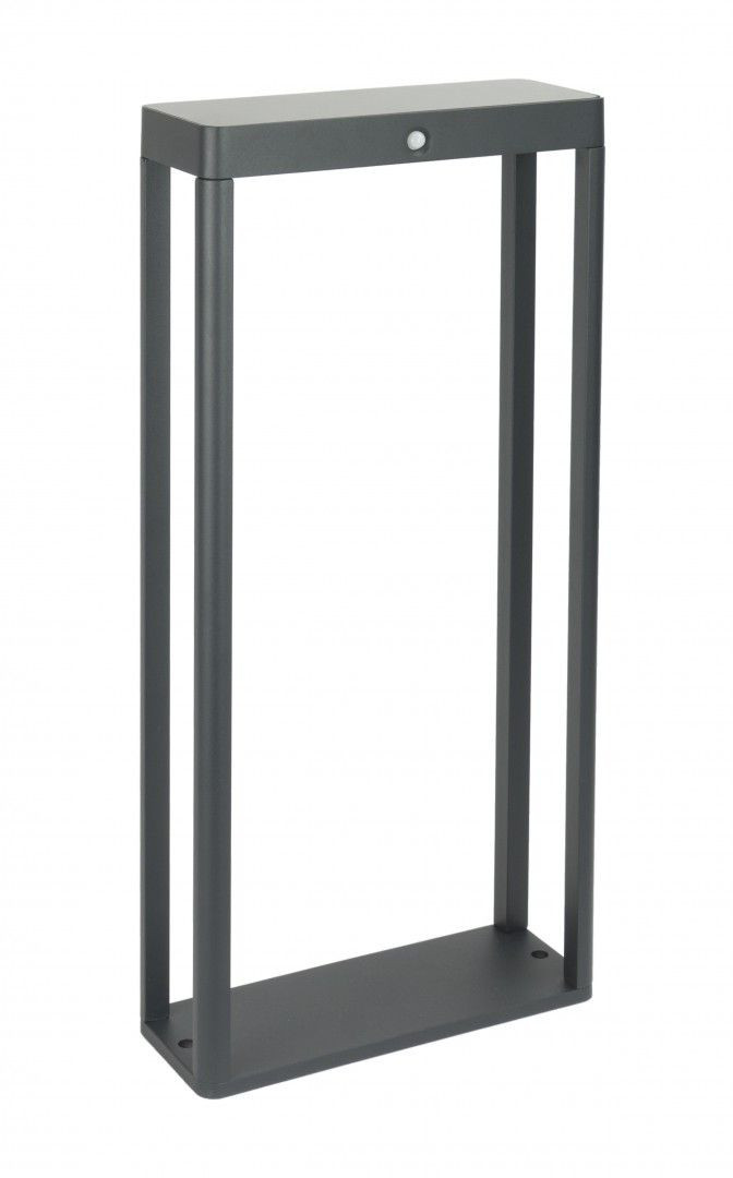Lampa stojąca słupek SOLARNY z czujnikiem ruchu LED 2W szary IP65 SU-MA