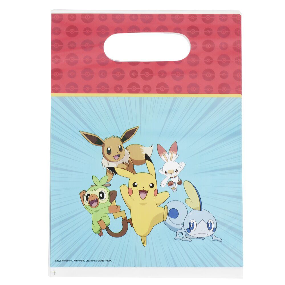Sac cadeau x4 Pokémon en papier 17xH25cm