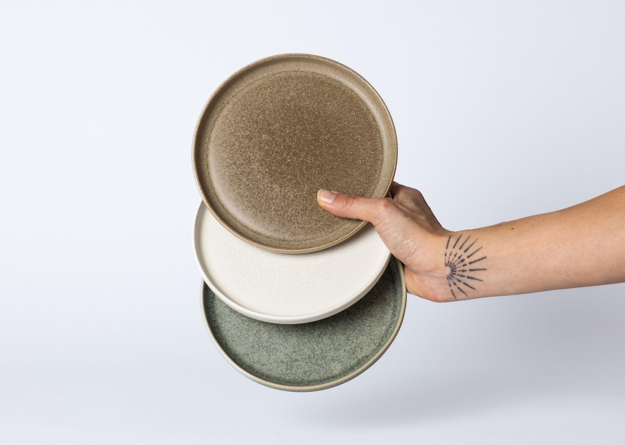 Mimo Homeware mini bord - 3 kleuren mix - set van 6
