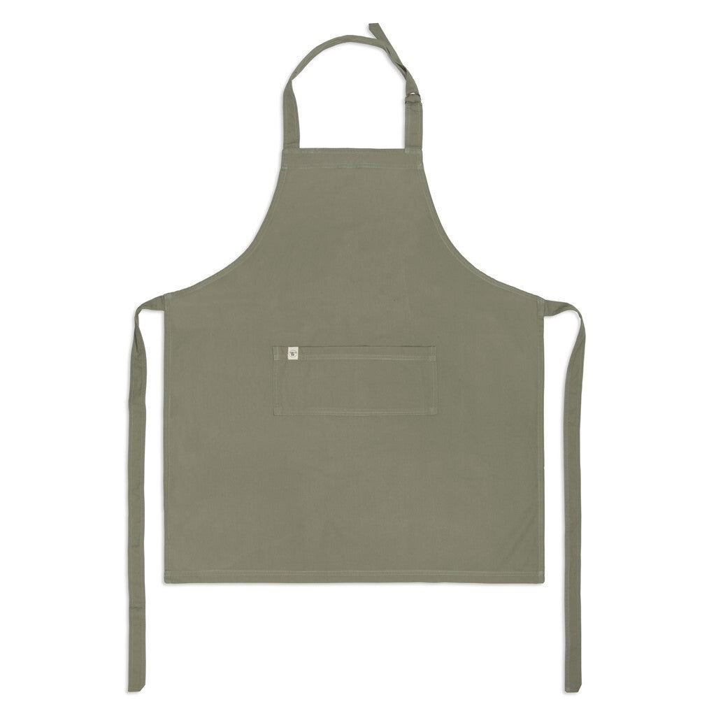 Walra - Keukenschort Cook with Happiness - 75x90 cm - Legergroen