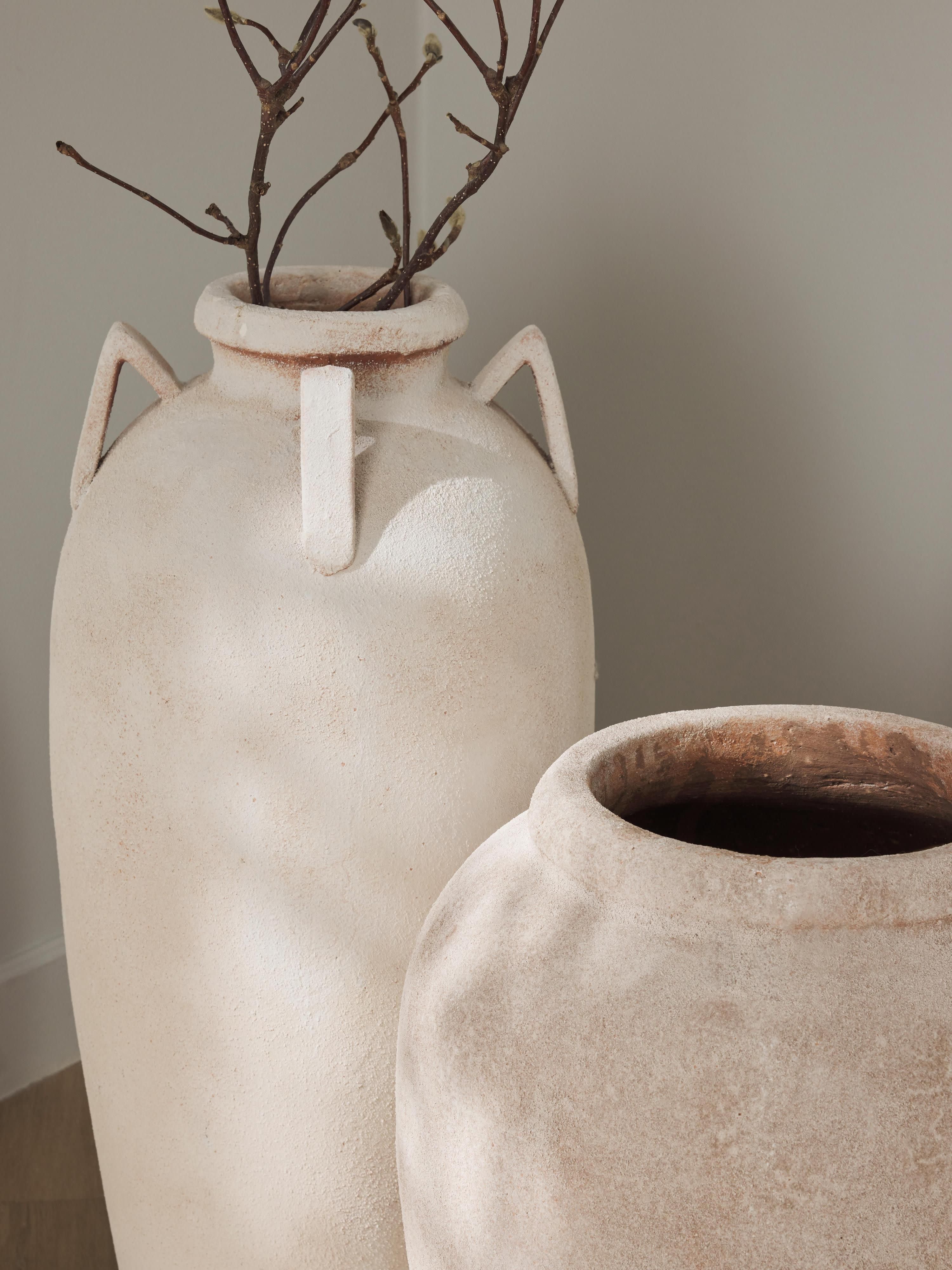Große Bodenvase Leana mit Sand-Finish, H 50 cm