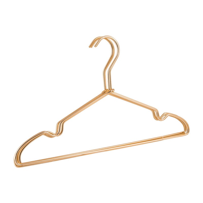 Ijzeren kledinghangers - goudkleurig - set van 4