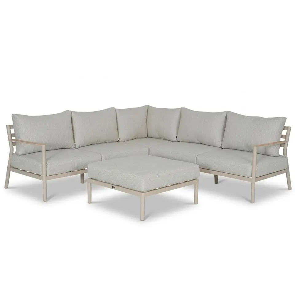 Hoek loungeset 6 personen Aluminium Taupe Lifestyle Garden Furniture Verano