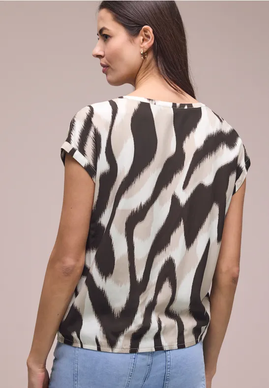 Dropped Shoulder Bluse mit Tapedetails