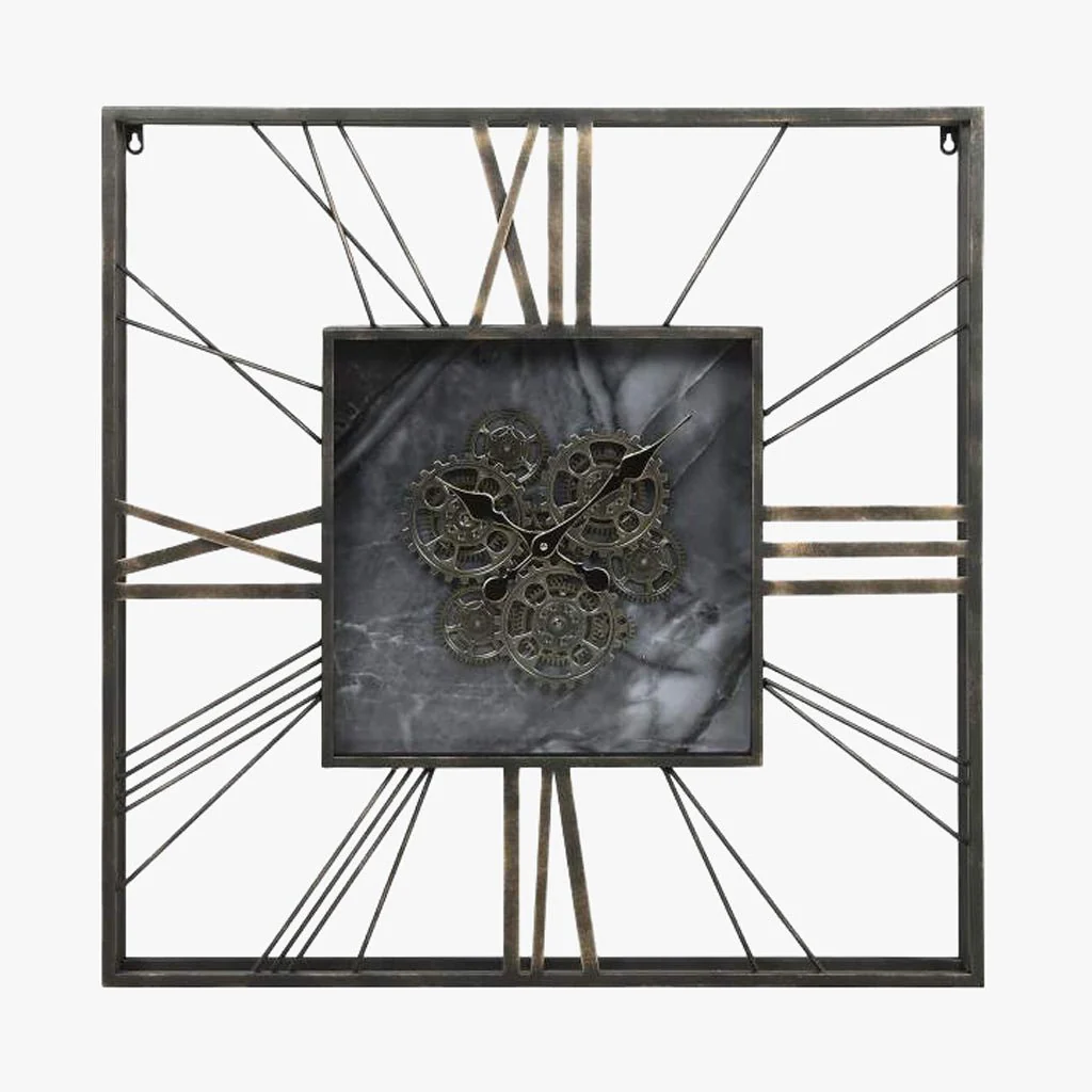 Relogio Parede Quad Pt 80x8x80