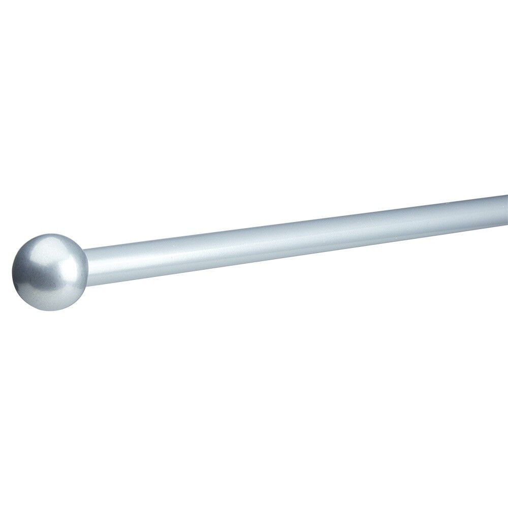 Kit tringle gris métal embout rond