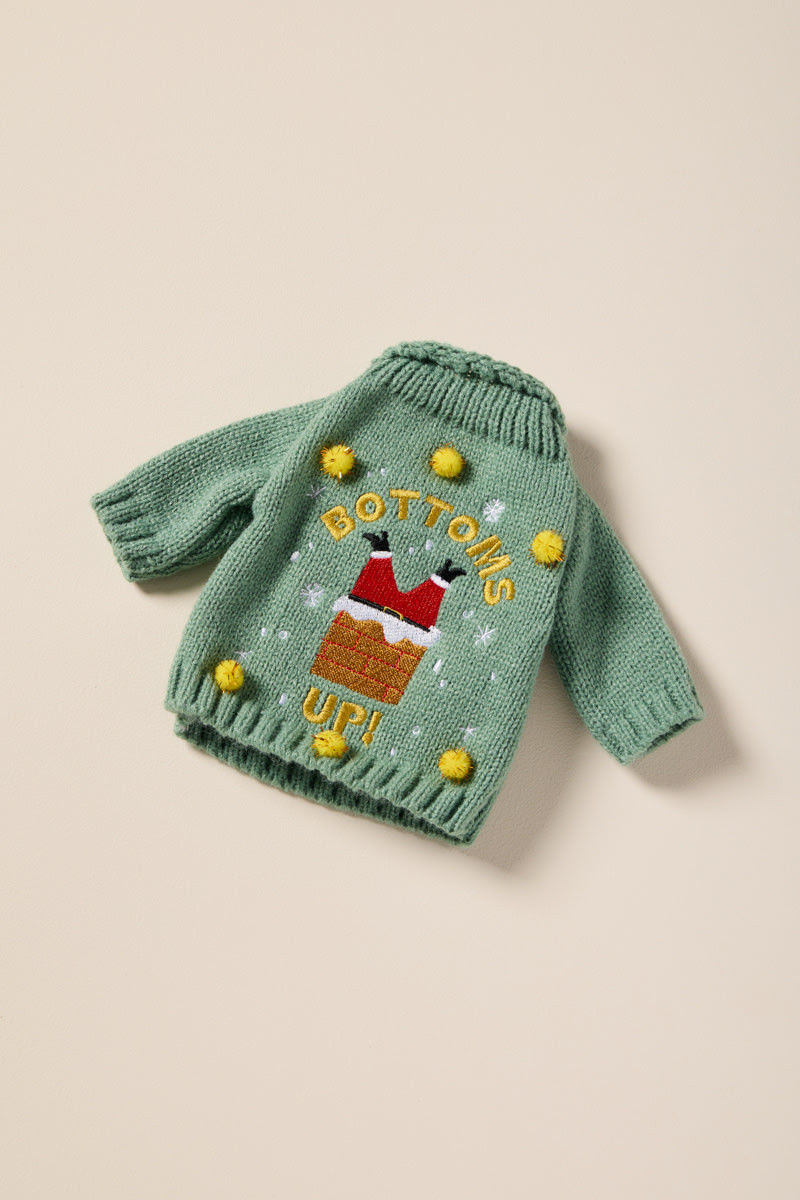 Bottoms Up Wine Bottle Sweater