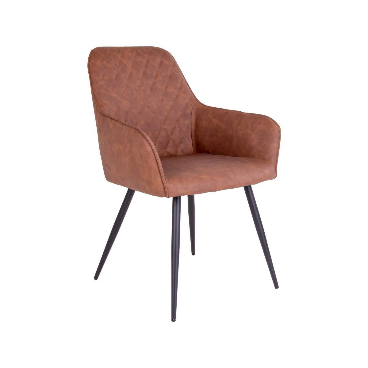 COLGA - Chaise design en simili cuir marron