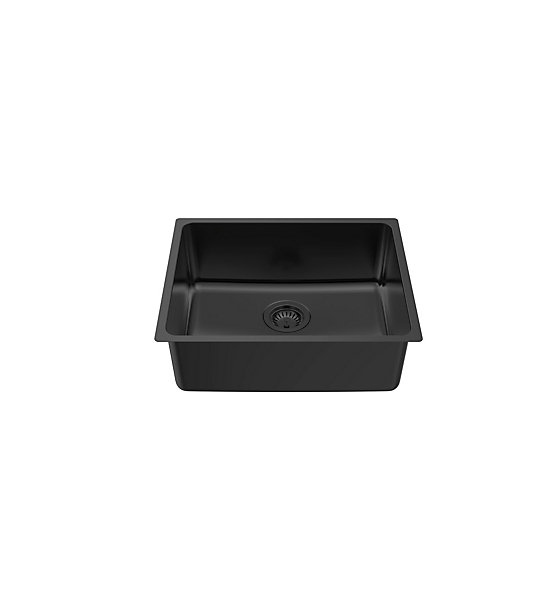 évier sous-plan en inox finition noir mat 1 bac à encastrer Essebagno Inoxa 54