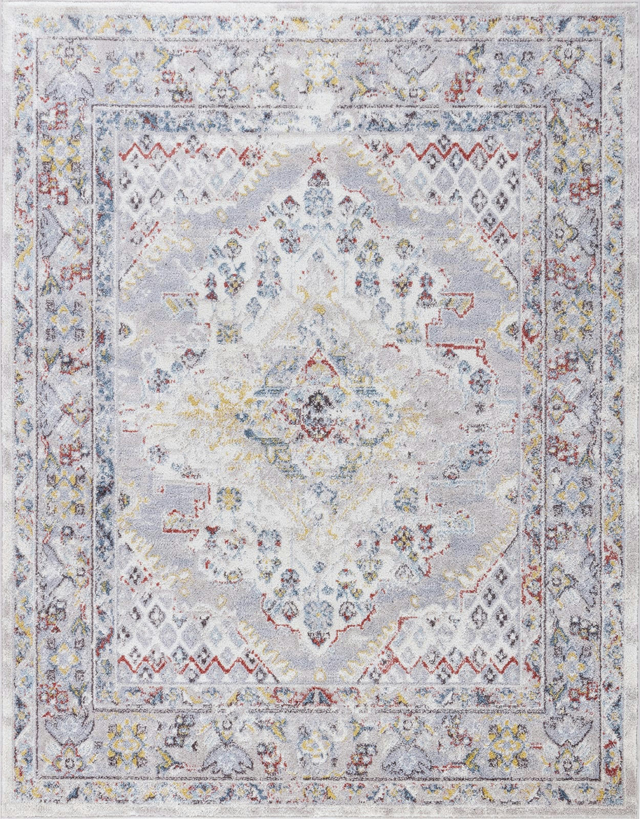 JADE - Tapis Vintage Oriental Multicolore/Gris 160x213