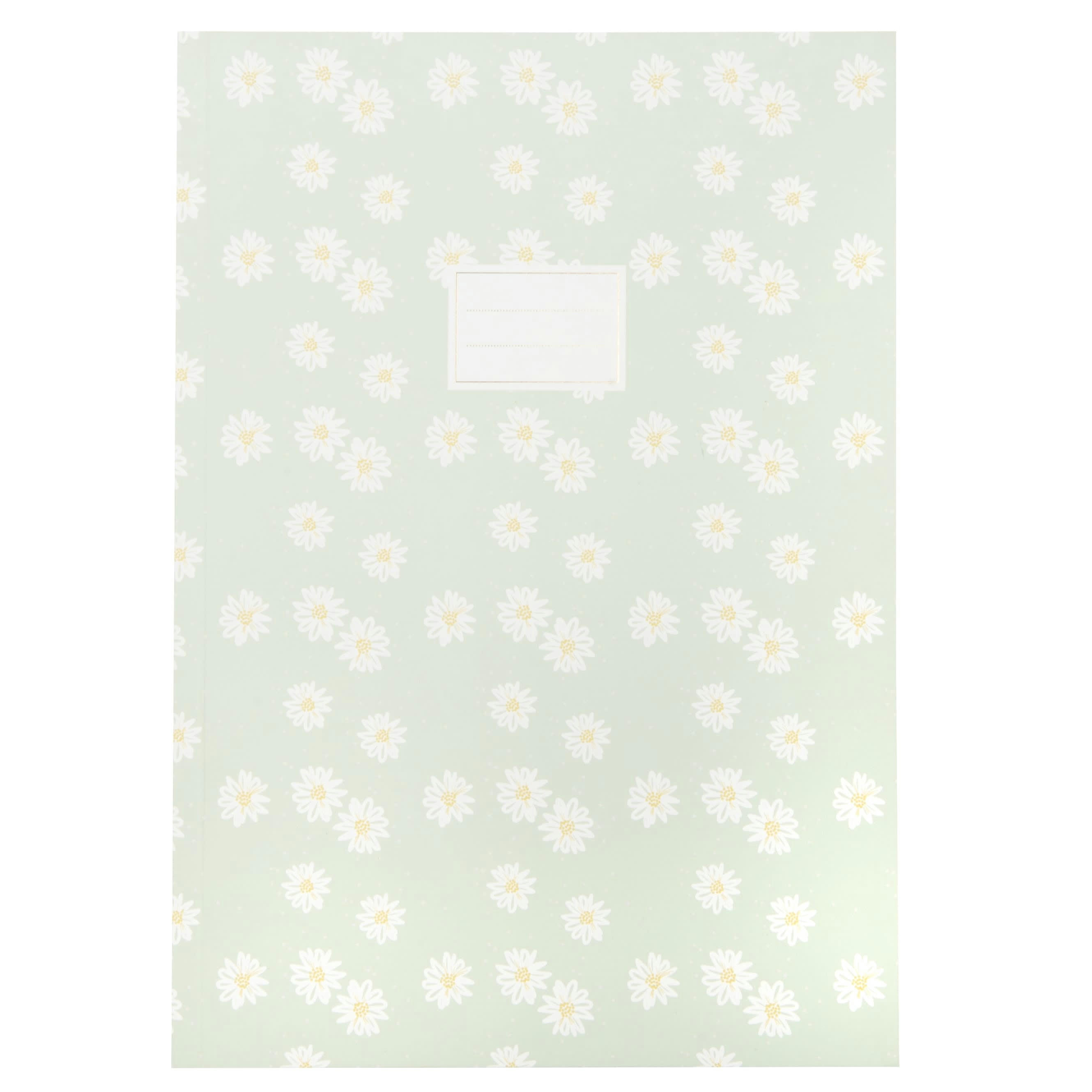 DAISY - Cahier vert motif floral