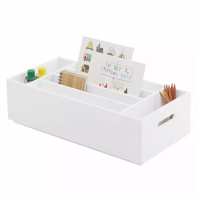 Great Little Trading Company Rackham Storage Tray - White