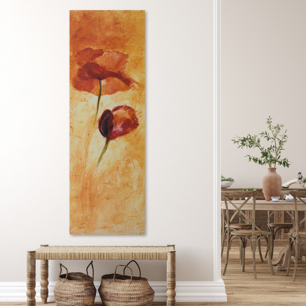 Feeby Obraz na płótnie Dwa kwiaty maku 30x90