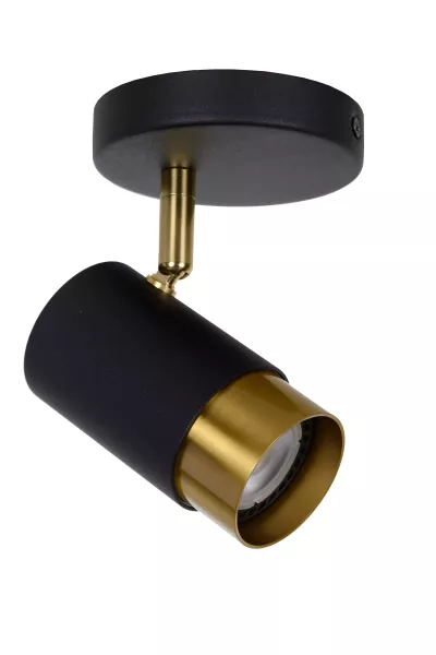 Spot okrągły czarno-złoty Floris 1xGU10x35W wym:14x10x10cm IP20 Lucide