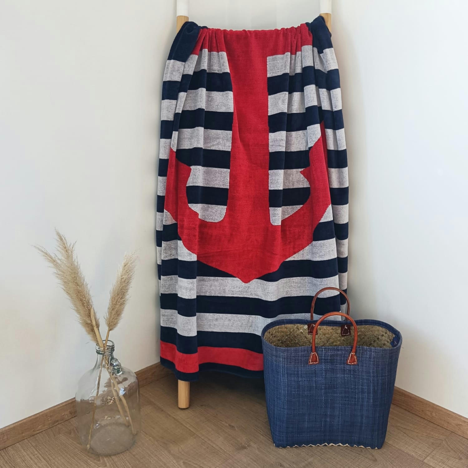 PLAGE - Serviette de plage éponge velours Jacquard Conigli 140x180