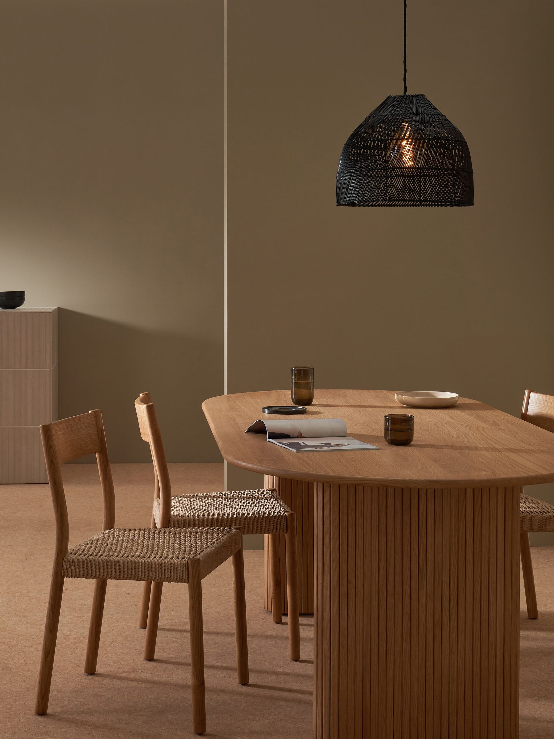 Java Small Lamp Shade in Black Rattan