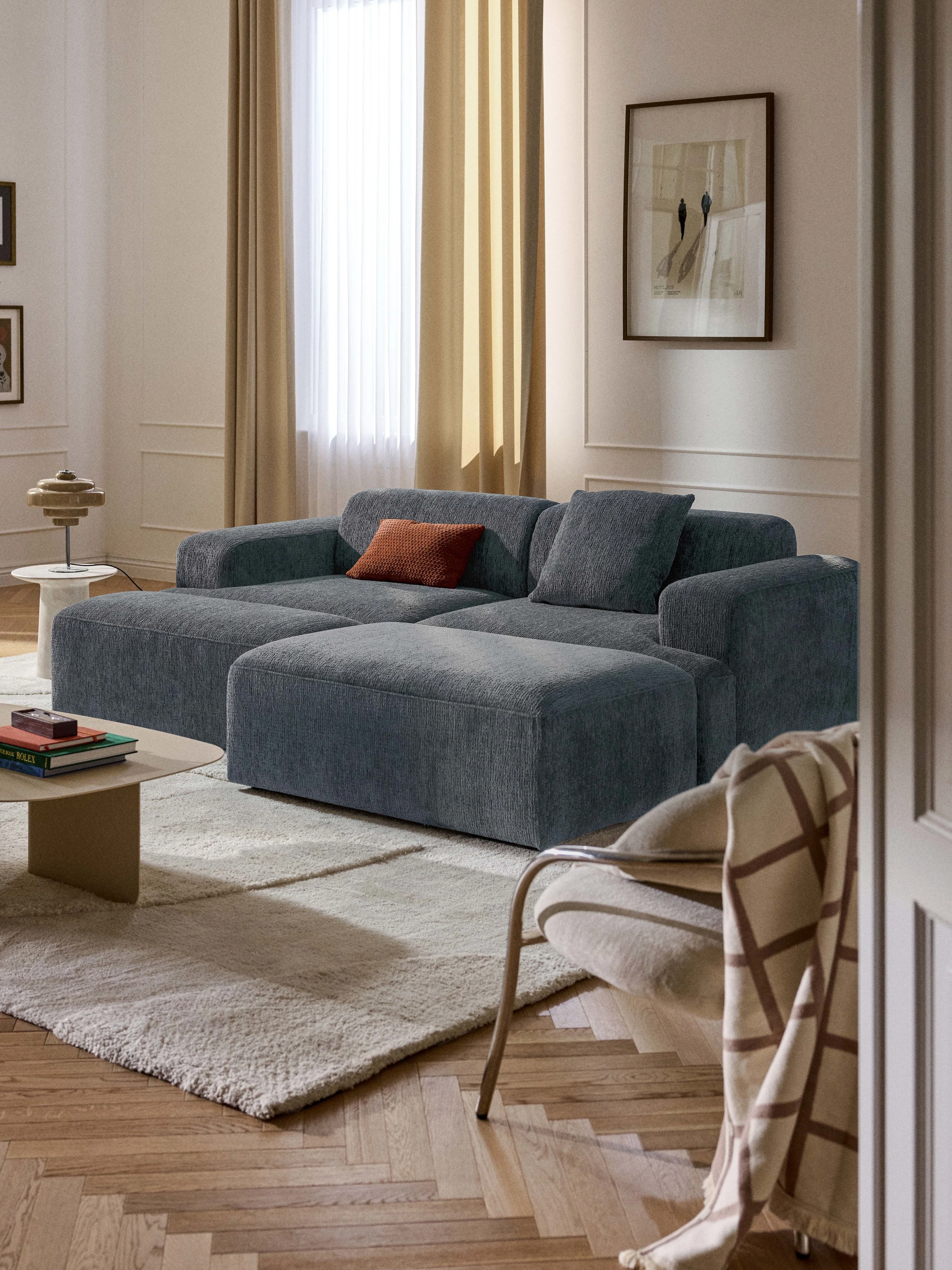 XL Sofa-Hocker Melva, B 116 x T 72 cm