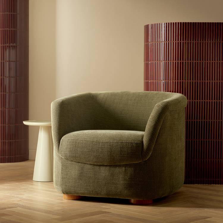 Habitat Nora Fabric Chair - Green