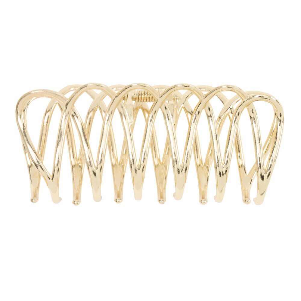 Pince cheveux spirale grand modèle métal doré L13cm