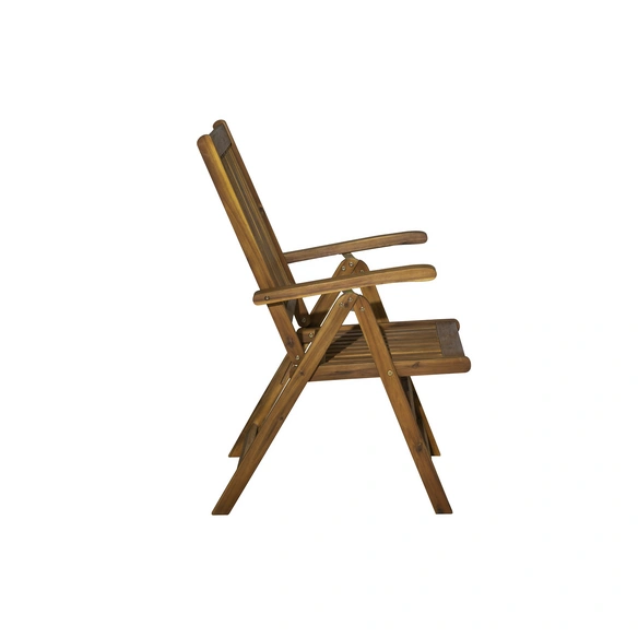 Gartensessel, Rückenlehne 5-fach verstellbar, klappbar, Akazie