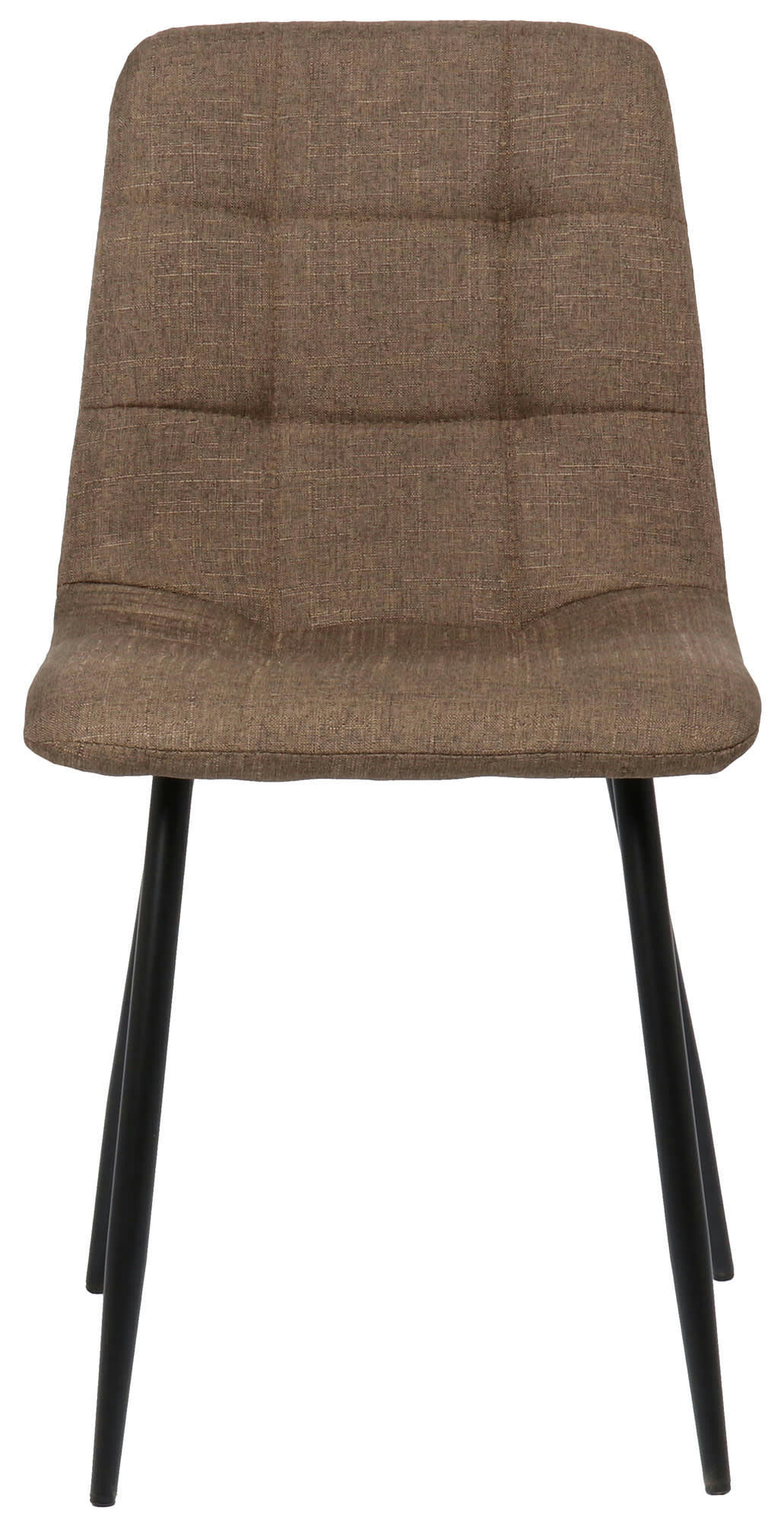 TILDE - Chaise de salle à manger avec pieds en métal en tissu Marron