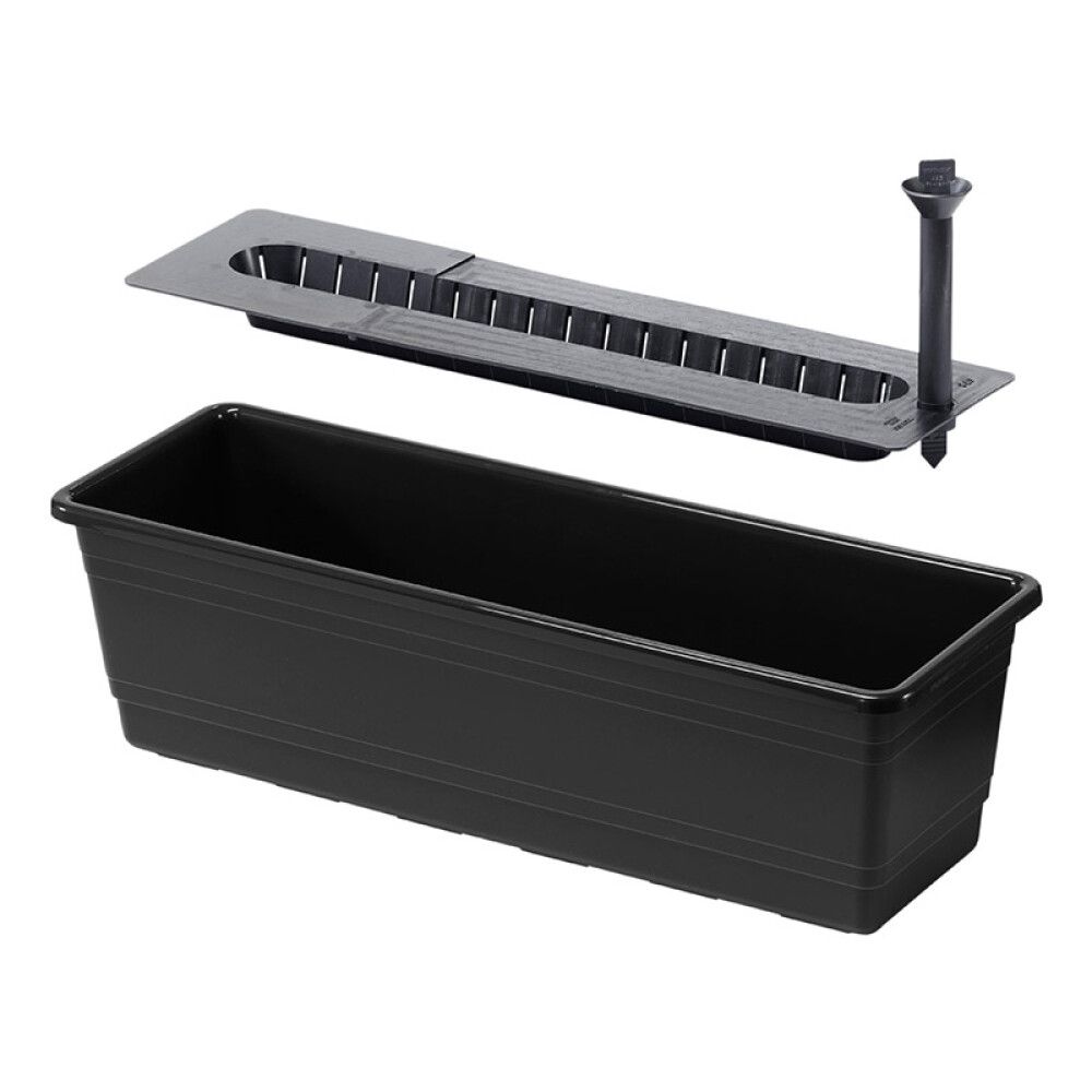 BALKONGKASSE SELVVANNENDE 55CM SVART