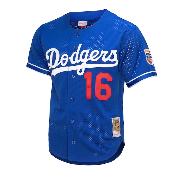 Hideo Nomo Los Angeles Dodgers  Cooperstown Collection Mesh Batting Practice Button-Up Jersey - Royal