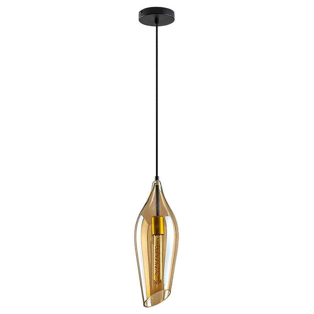 Lampa wisząca czarno-bursztynowy Bellini 1xE27x60W Rabalux