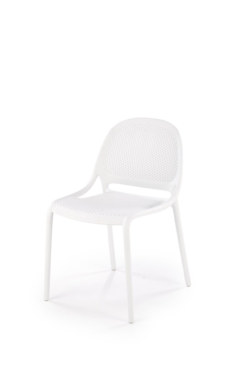 Krzesło K532 białe z tworzywa PVC