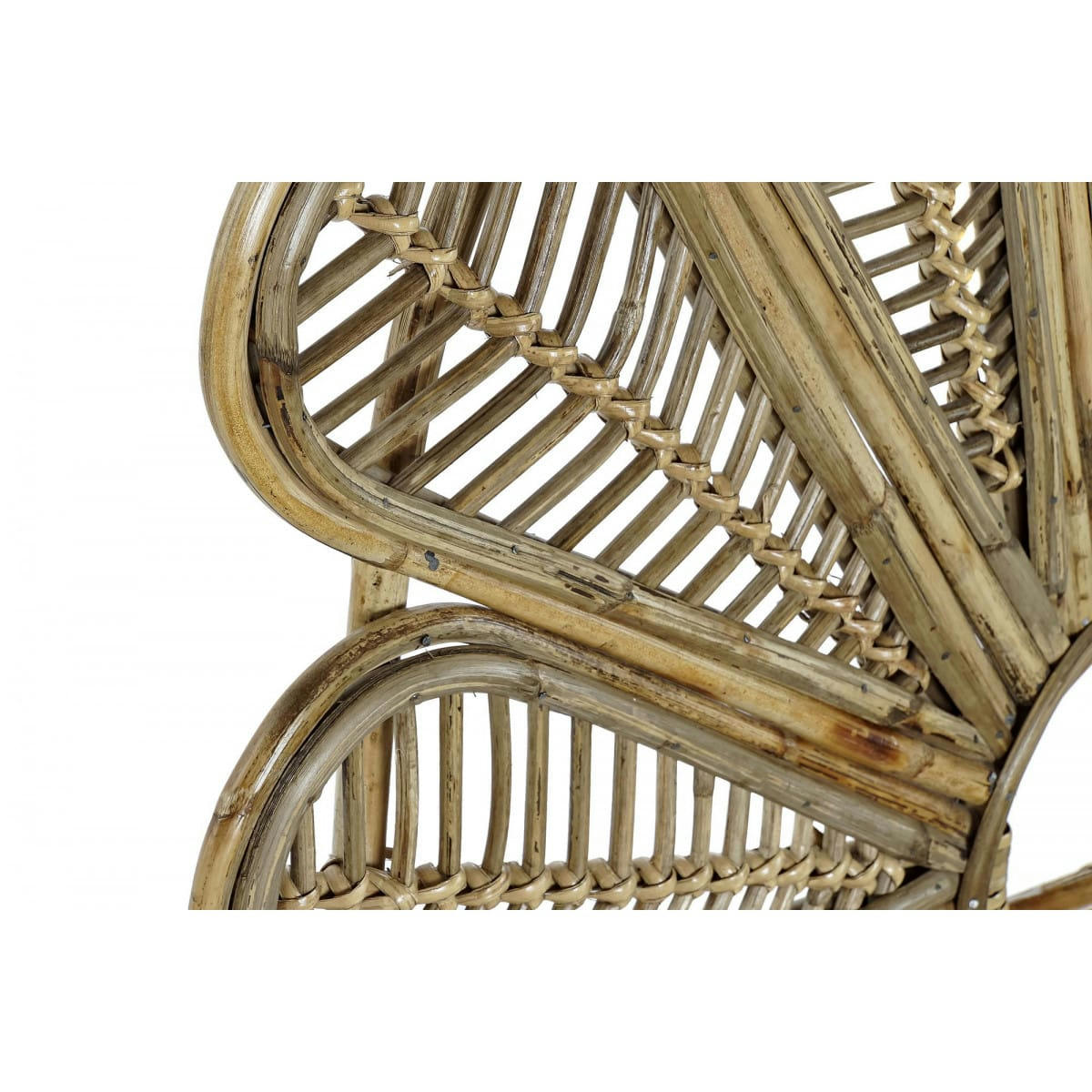 - Tête de lit demi-lune rotin 90x4x128cm