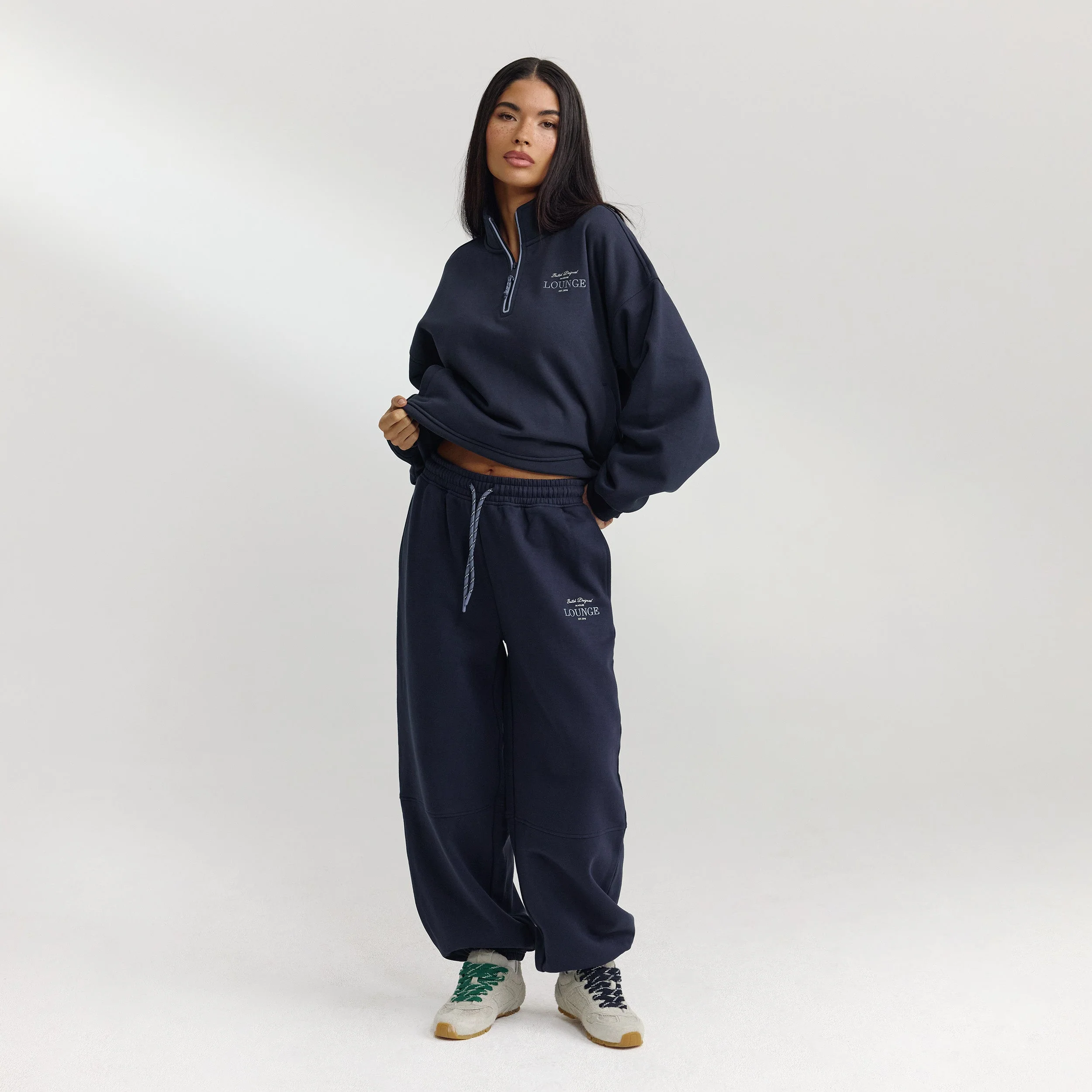 Barrel Leg Joggers - Dark Blue