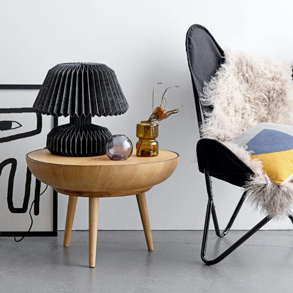 RONDA - Table basse en chêne naturel  et  noir