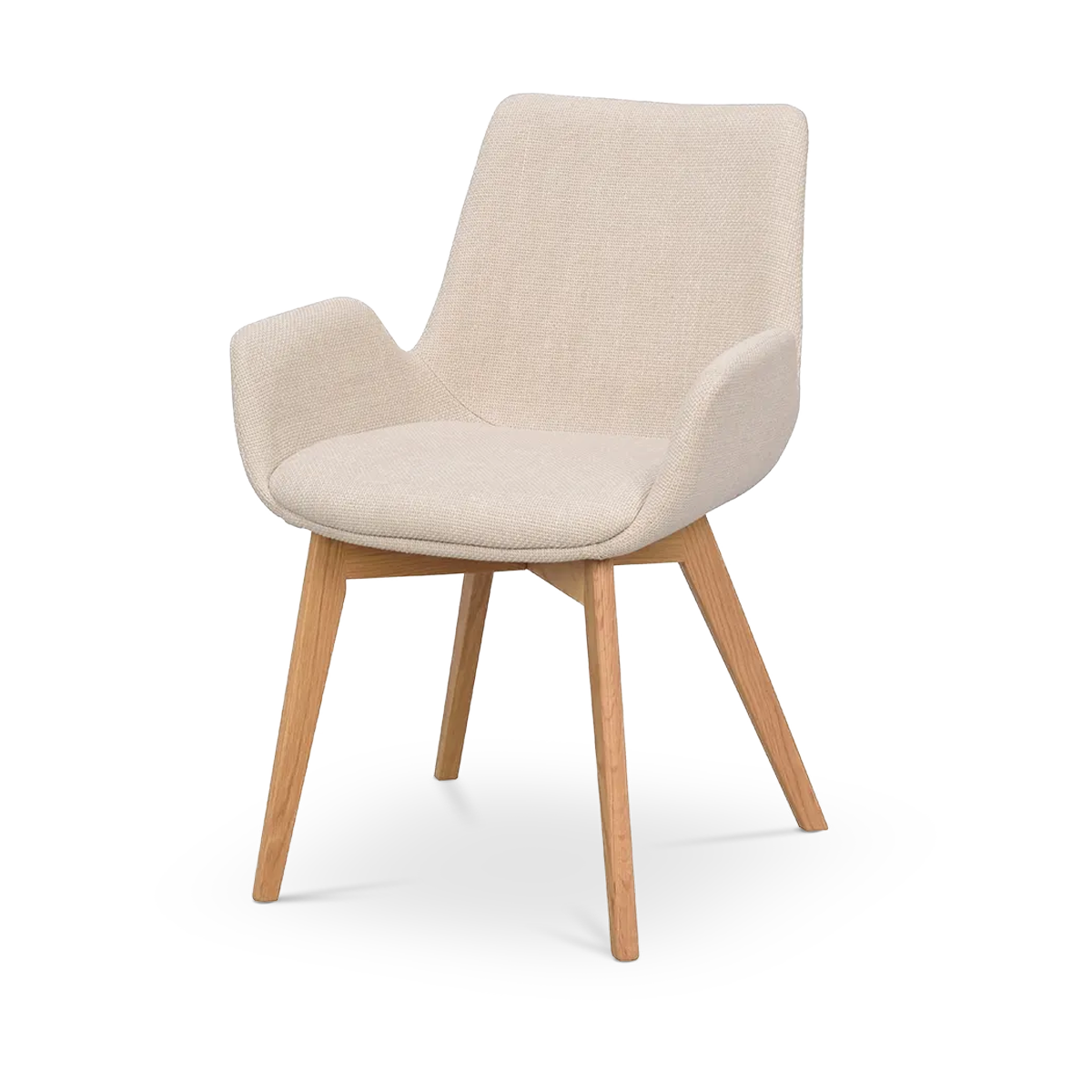 Rowico Home Drimsdale Eetkamerstoel Beige / Eiken - Met Armleuning