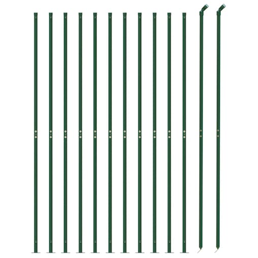 NNEVL Chain Link Fence with Flange Green 1.6x25 m