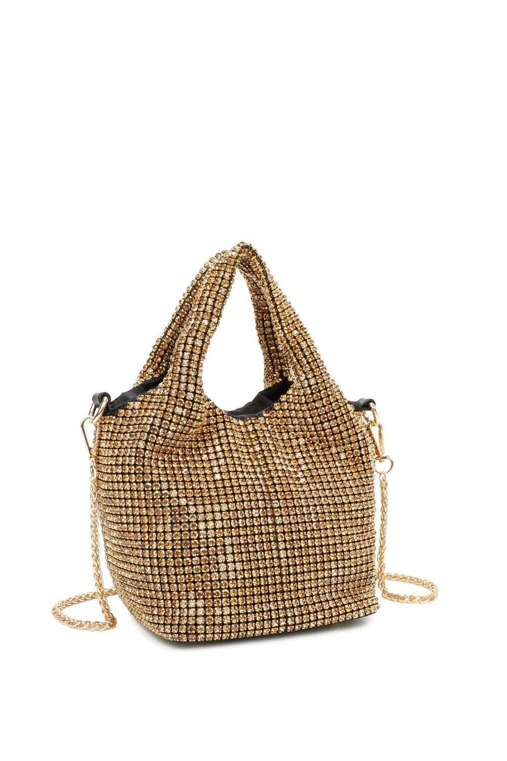 Fontanella Fashion Dalu Diamond Embellished Bucket Evening Bag
