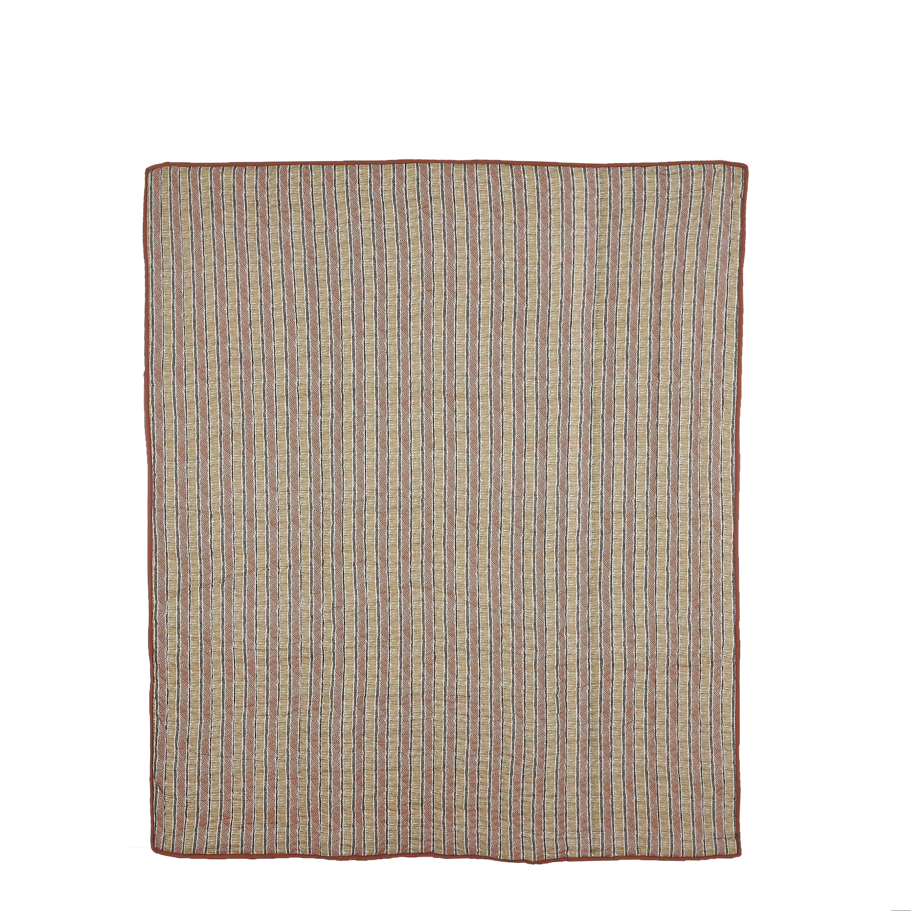 MOLLY - Plaid en coton orange 150x130