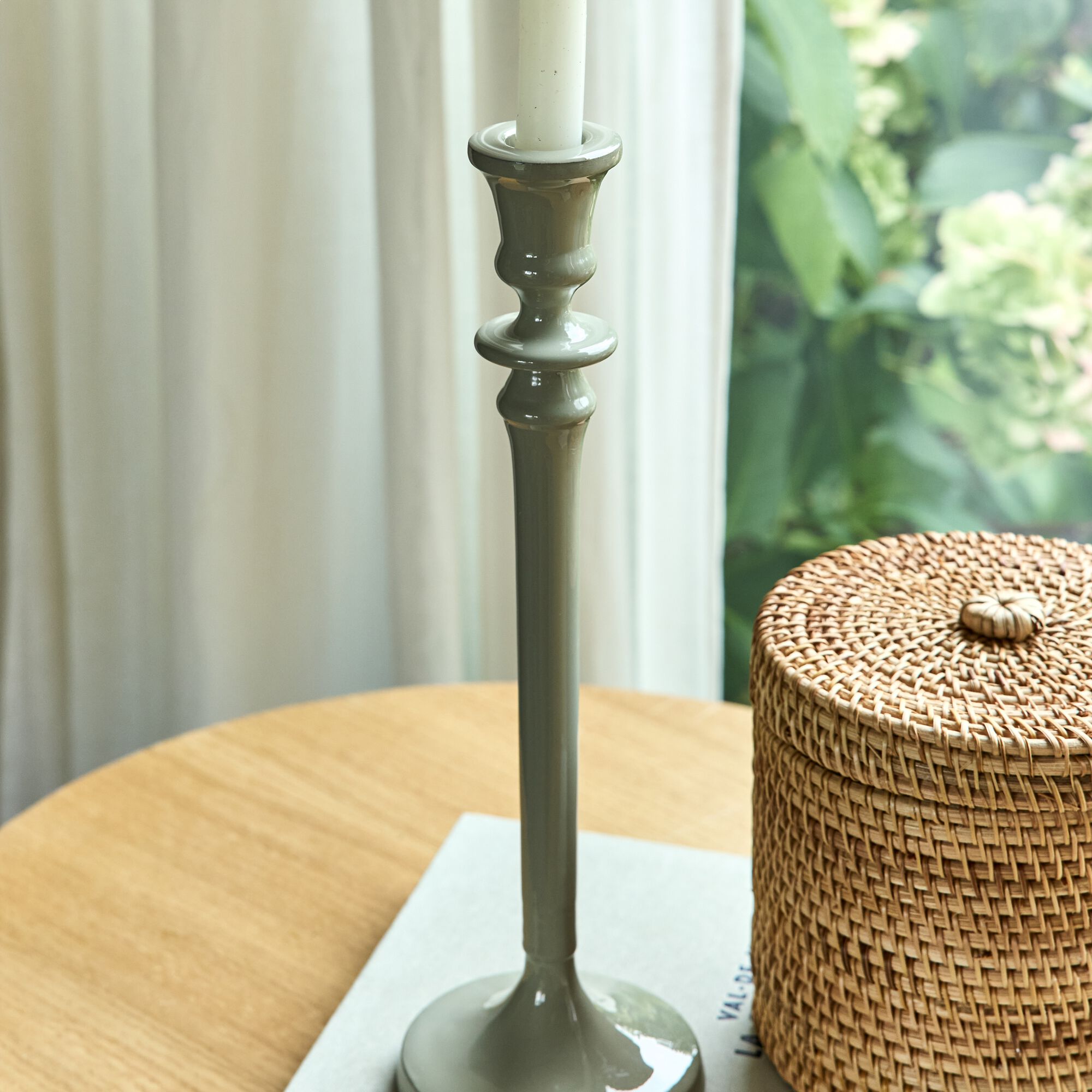 HARYA - Bougeoir en aluminium H31,5cm - blanc