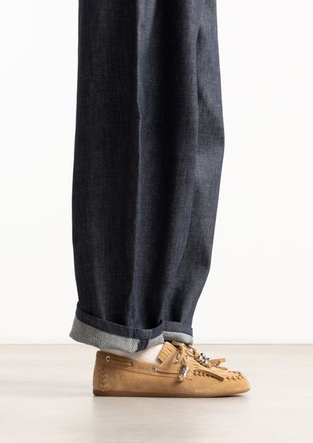 Cognac suède bootschoenen