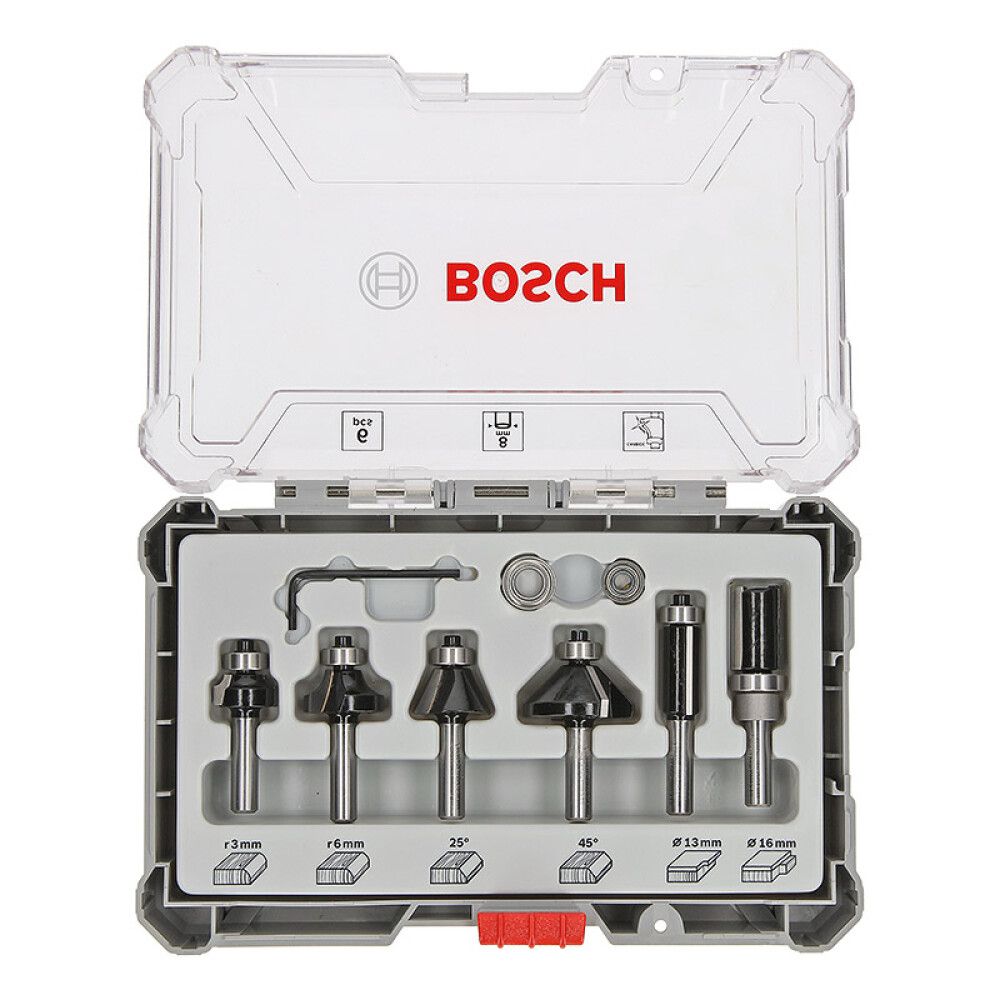 FRESETÅLSETT BOSCH PROFESSIONAL HM MIXED 6 DELER