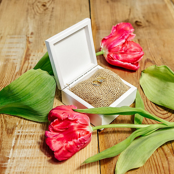 Creative Deco Petite Boîte En Bois Blanc 10 x 10 x 5 cm - Avec Couvercle - Coffret Cadeau Bijoux Souvenirs Enfants