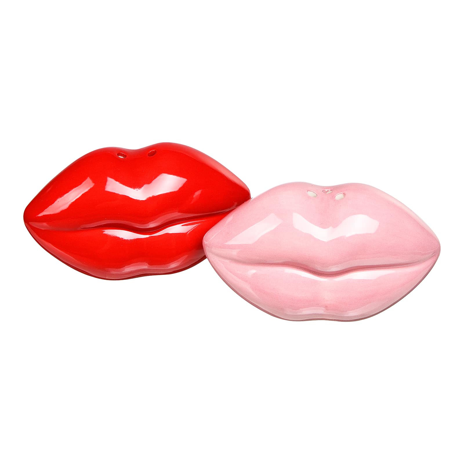 Salz- & Pfefferstreuer-Set Lippen Pink,B 80 x H 45 x T 40 mm, 2 Stück