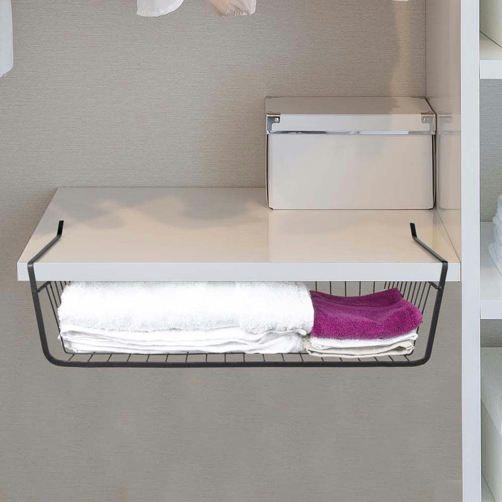 - Panier suspendu en métal filaire noir longueur 56cm